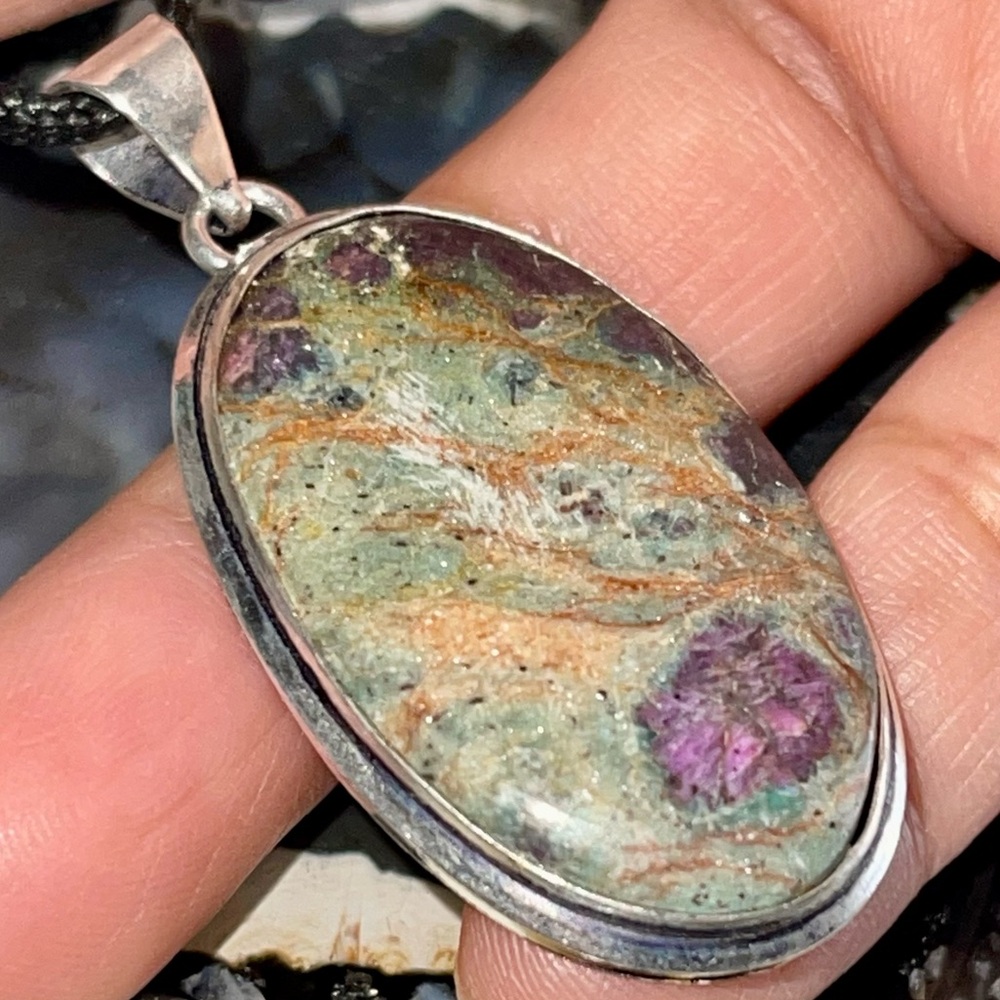 Beautiful Green Ruby Fuchsite Pendant 2”
